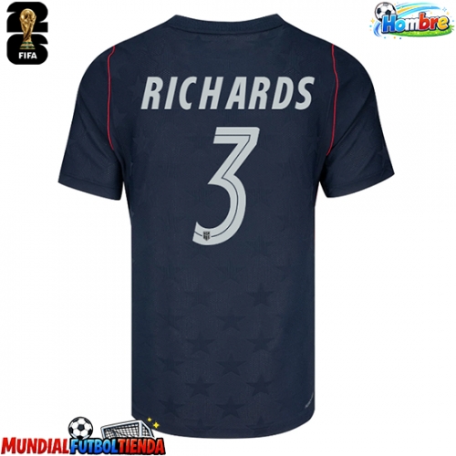 Camiseta Estados Unidos Chris Richards #3 Segunda Equipación Replica Mundial 2026 mangas cortas